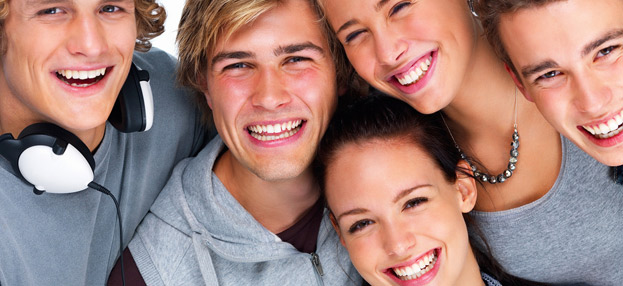 smiling young adults